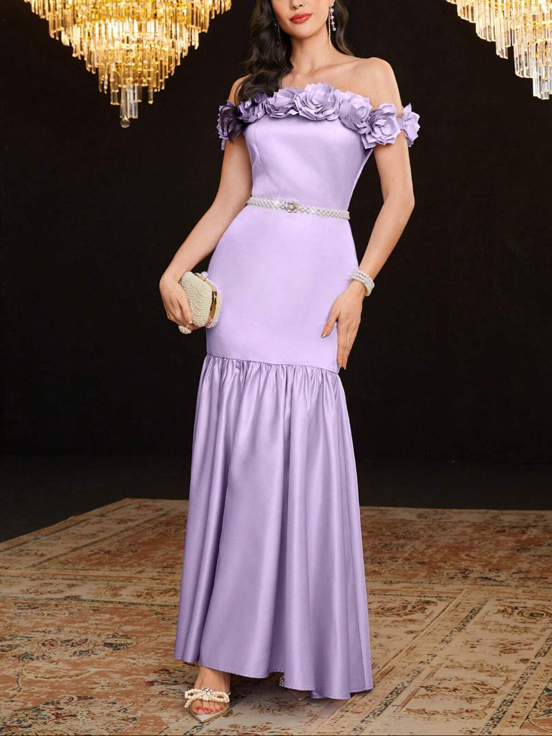 SHEIN maxi ruha, lila
