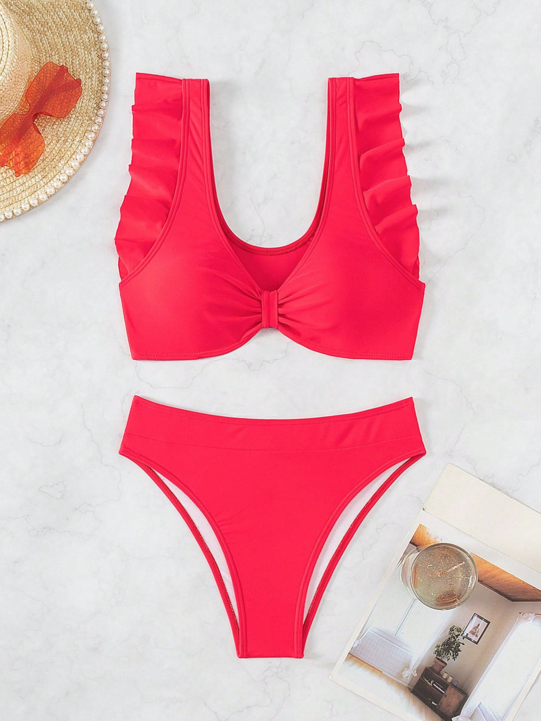 Set bikini SHEIN, roșu