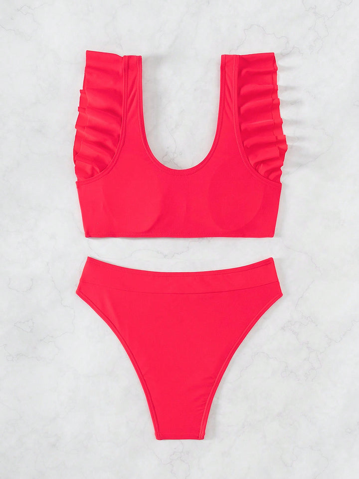 Set bikini SHEIN, roșu