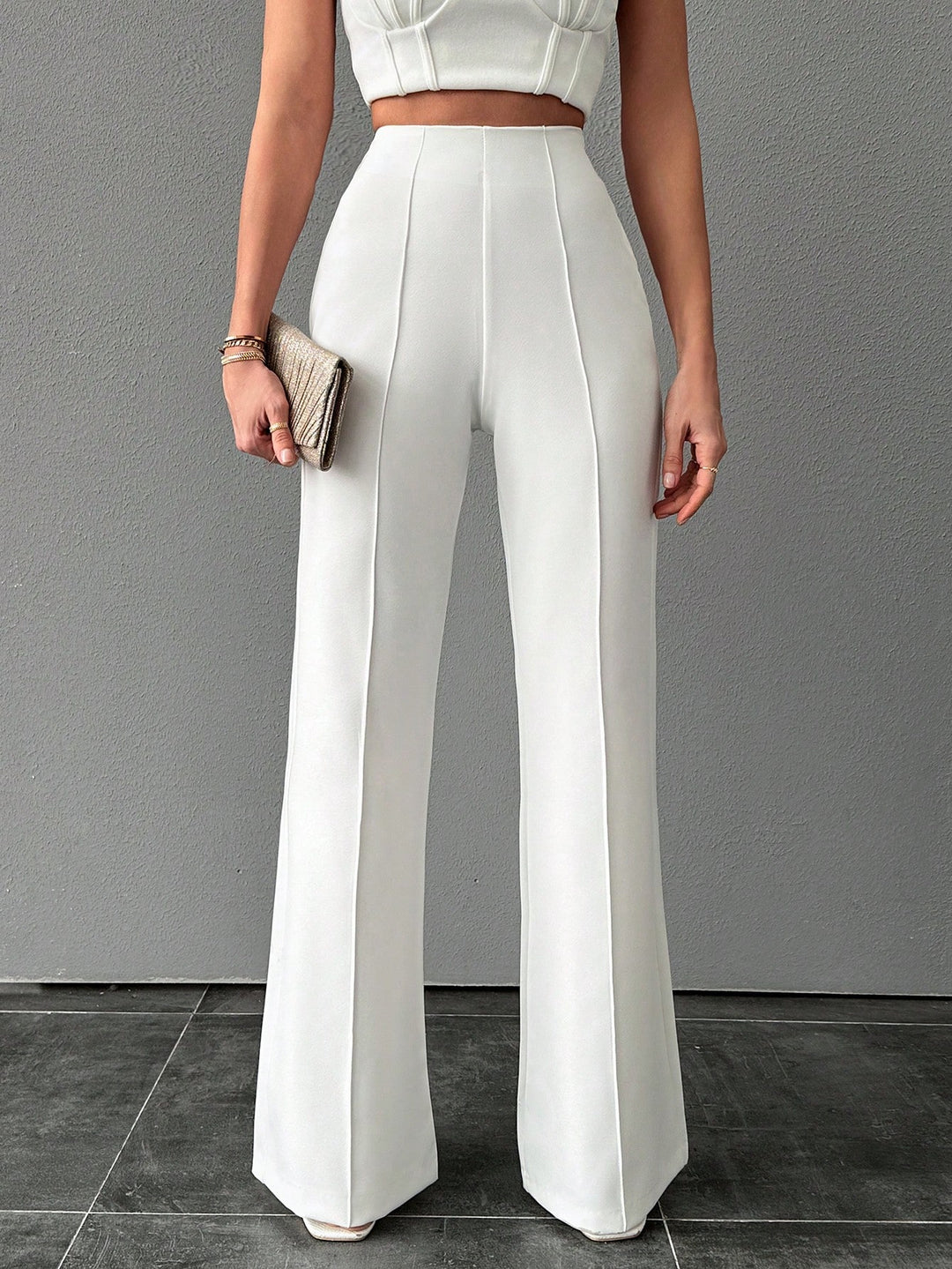 Pantaloni SHEIN, alb
