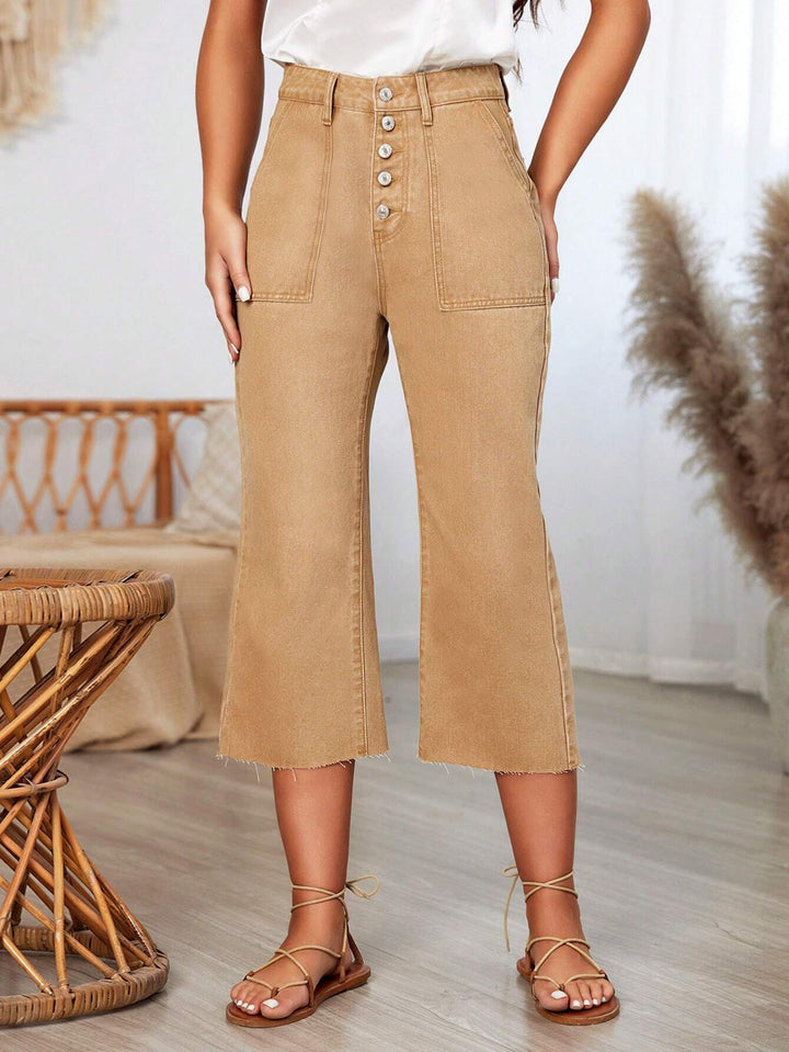 Jeans 3/4 SHEIN, maro