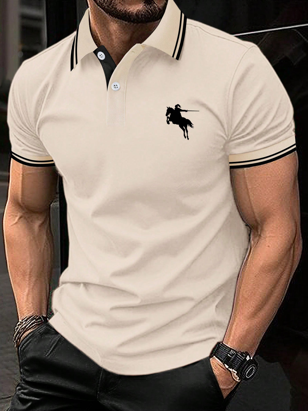 SHEIN póló, krém