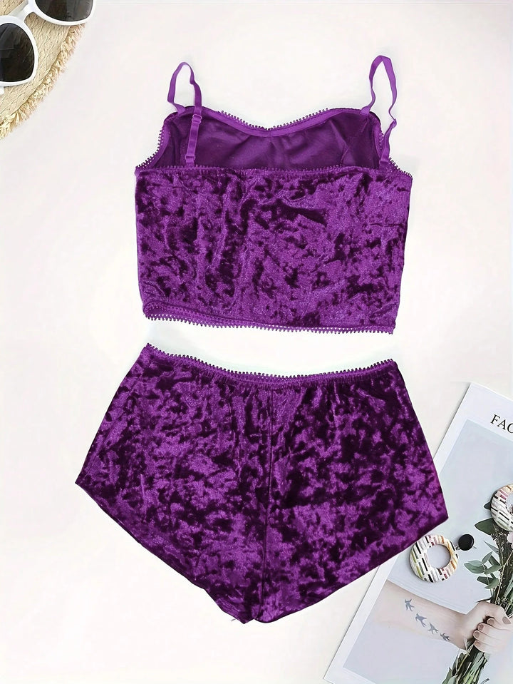 Compleu pijamale SHEIN, mov