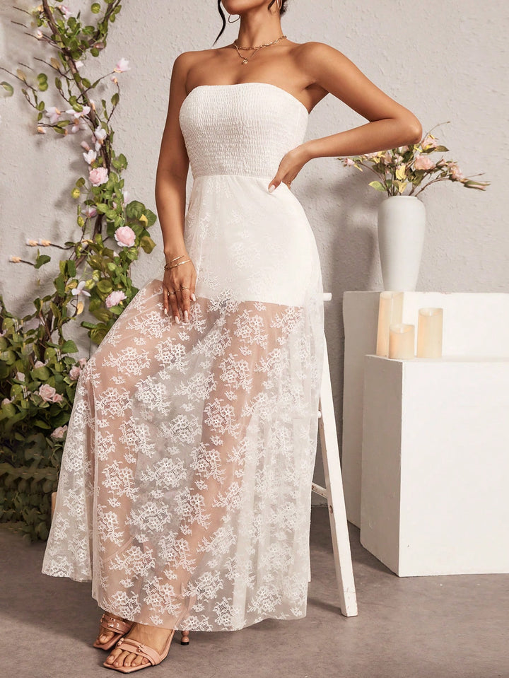 Rochie maxi SHEIN, alb