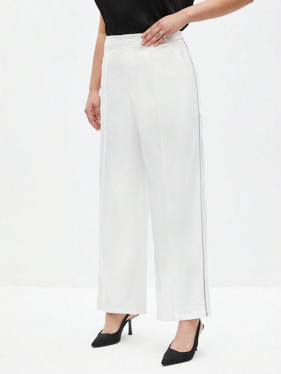 Pantaloni SHEIN, alb