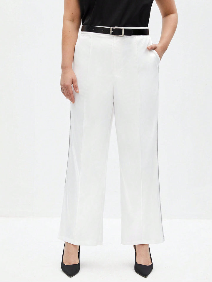 Pantaloni SHEIN, alb