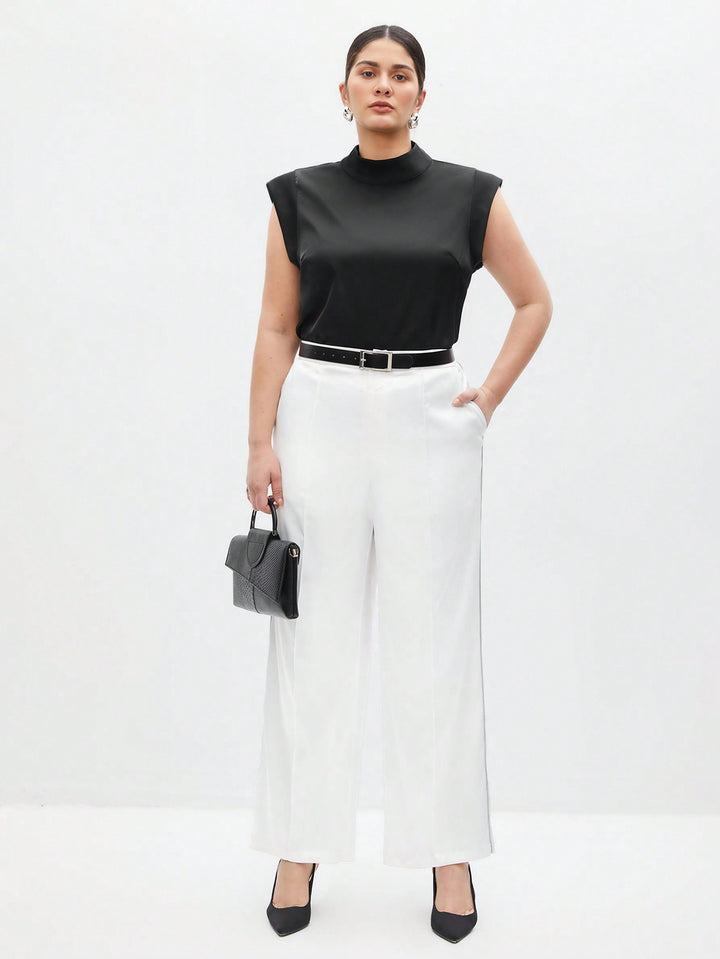 Pantaloni SHEIN, alb