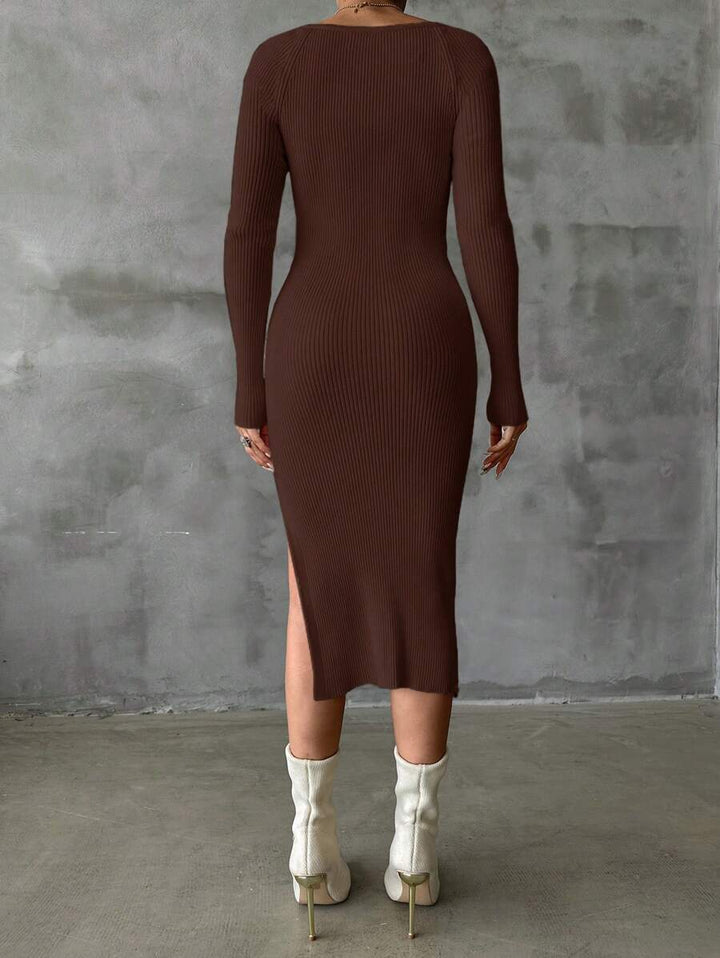 Rochie midi SHEIN, maro
