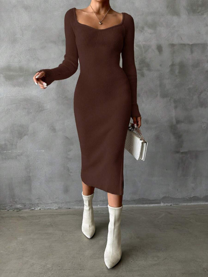 Rochie midi SHEIN, maro