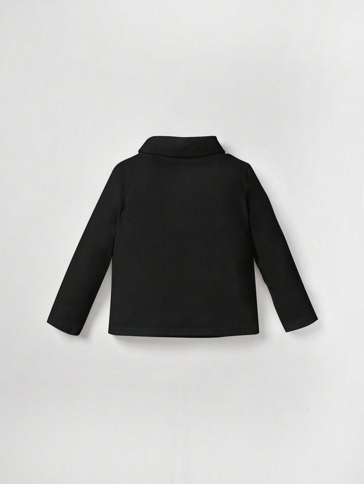 Tricou cu mânecă lungă SHEIN, negru