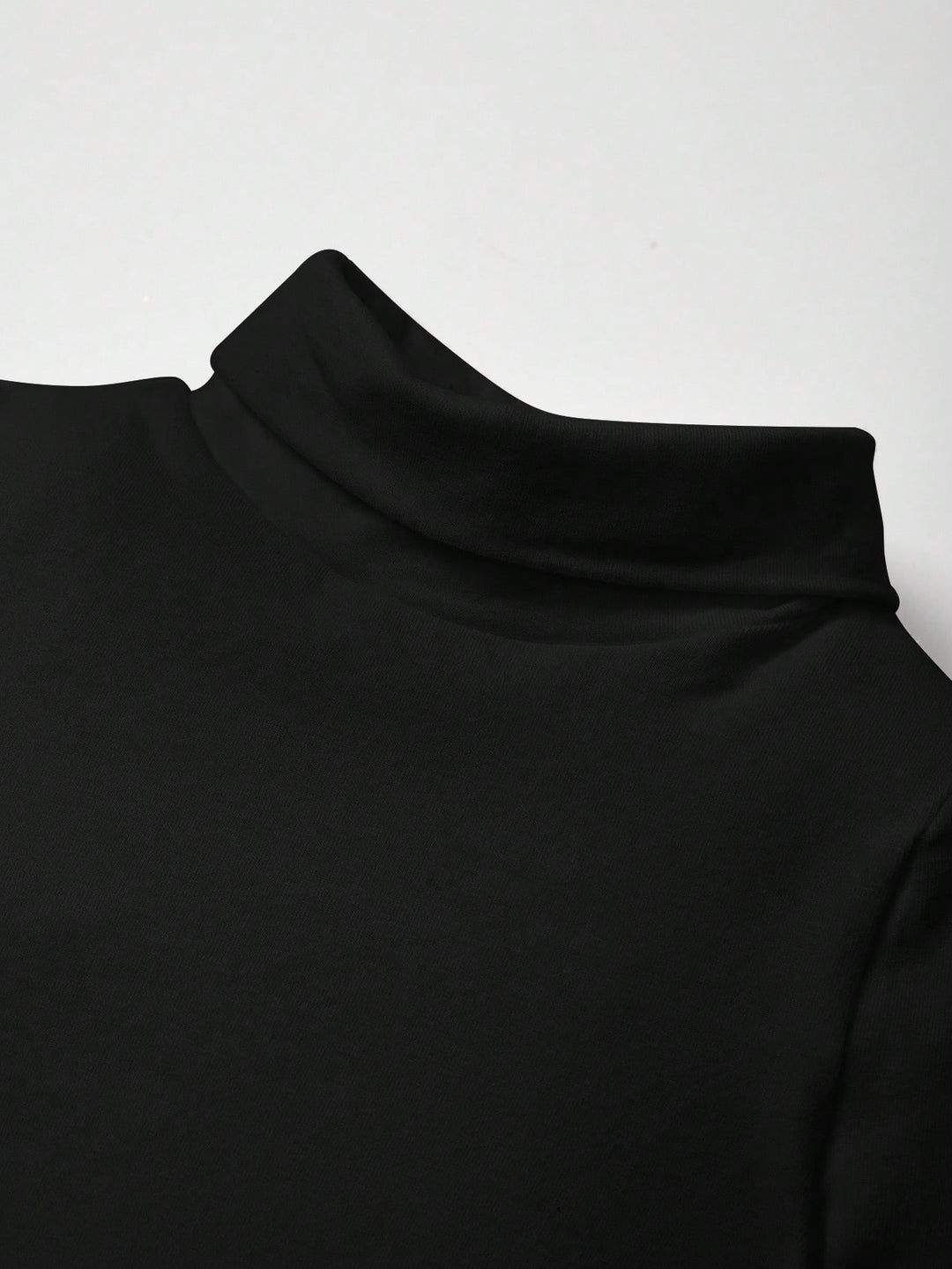 Tricou cu mânecă lungă SHEIN, negru