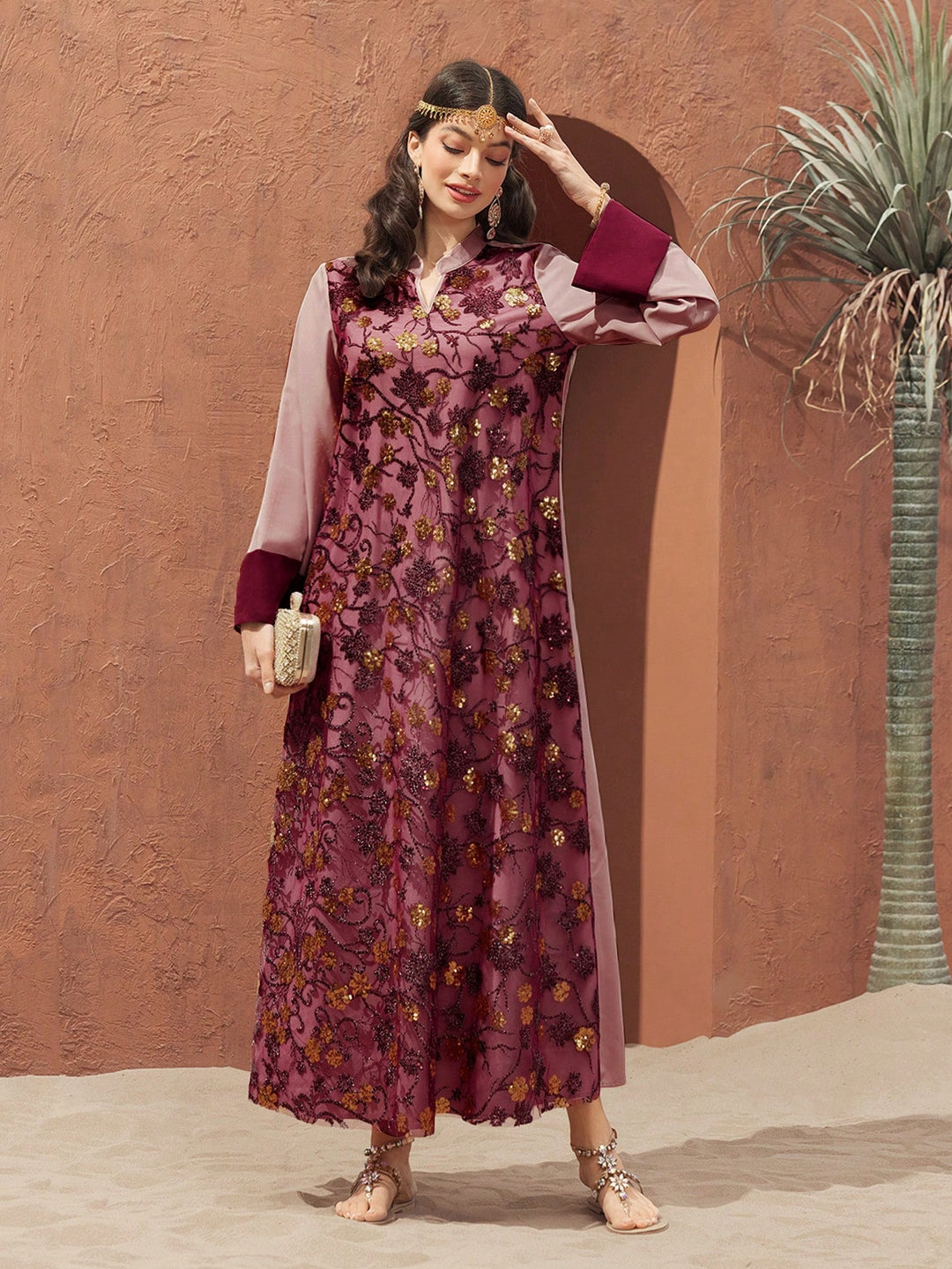 Rochie maxi SHEIN, roz