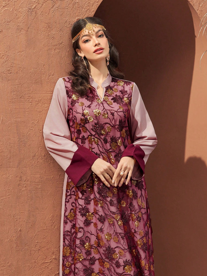Rochie maxi SHEIN, roz