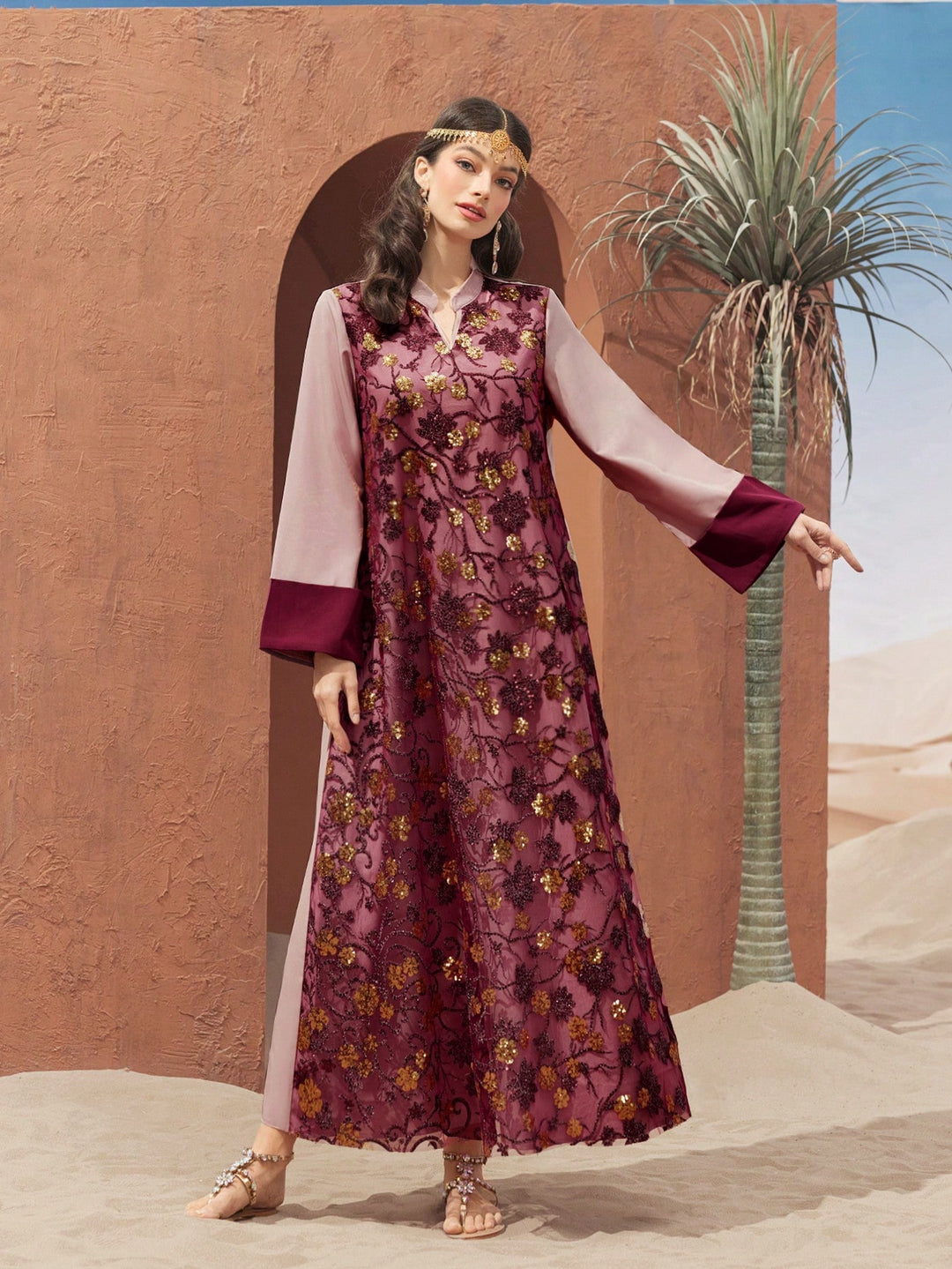 Rochie maxi SHEIN, roz