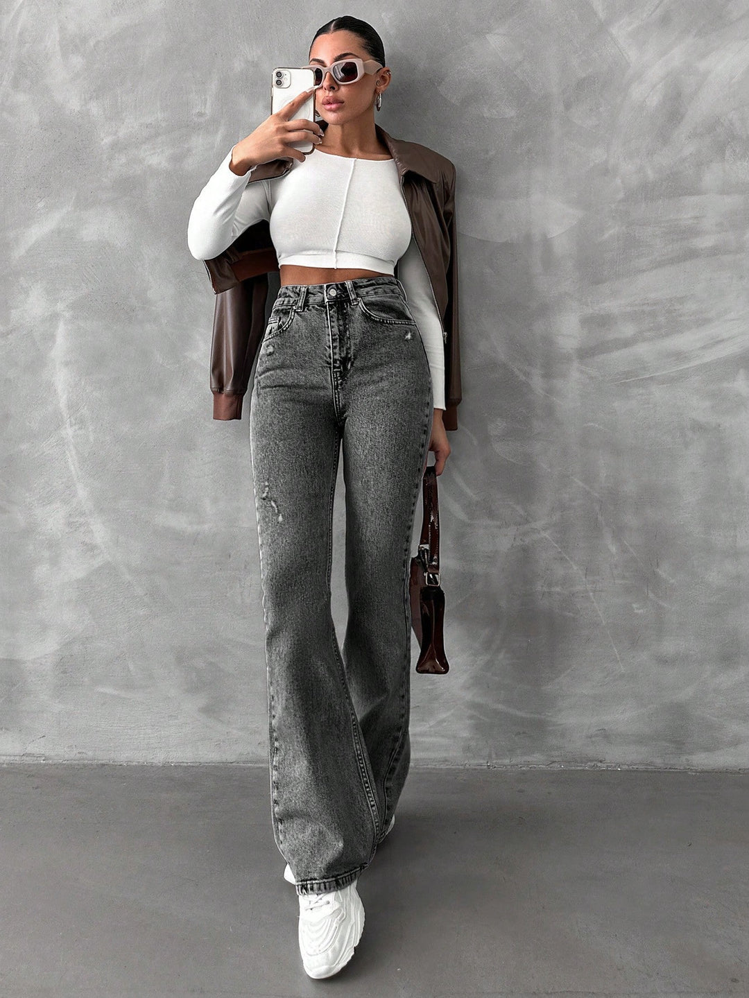 Jeans SHEIN, gri