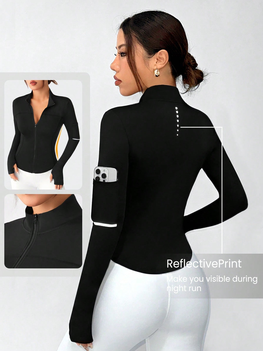 Jachetă sport SHEIN, negru