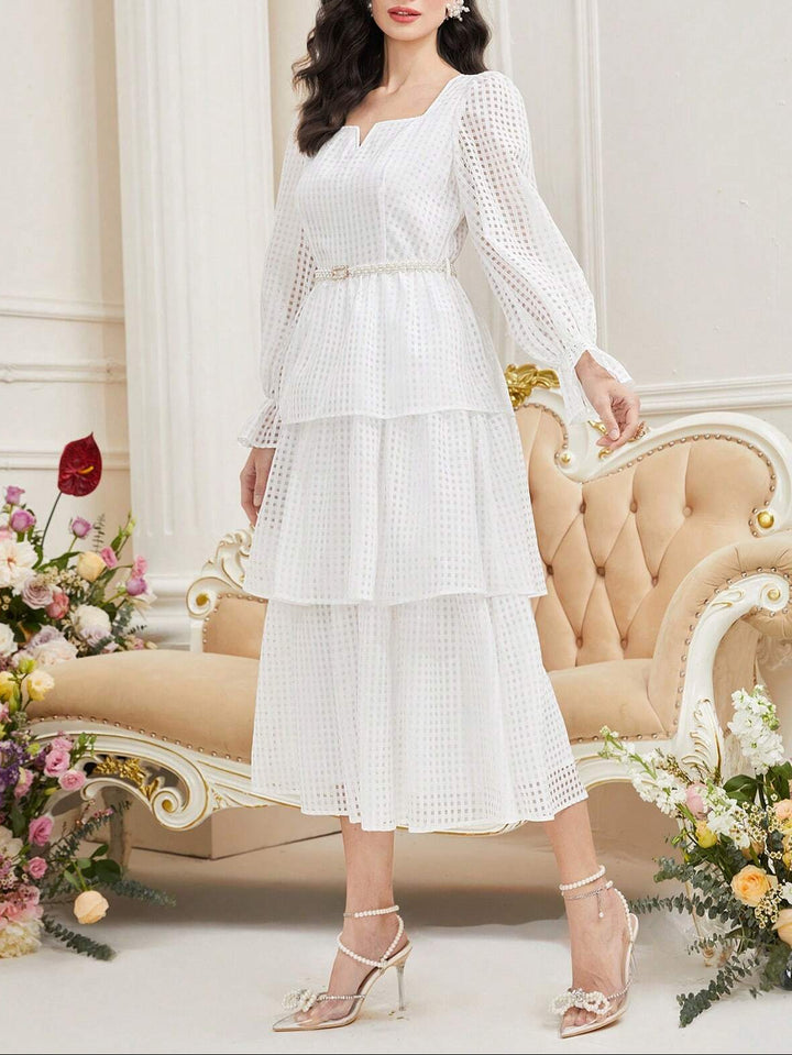 SHEIN maxi ruha, fehér