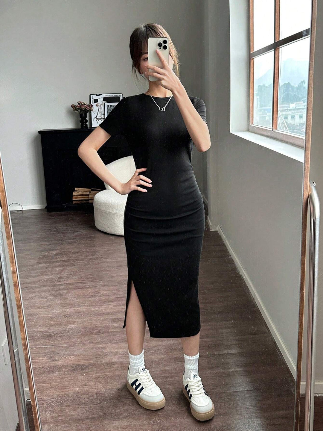 Rochie midi SHEIN, negru