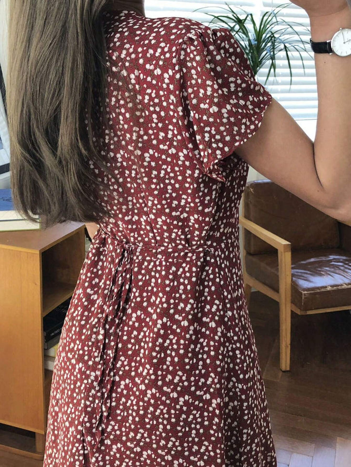 Shein mini ruha, bordó