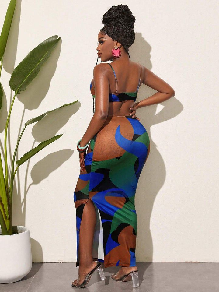 Rochie maxi SHEIN, mix culori