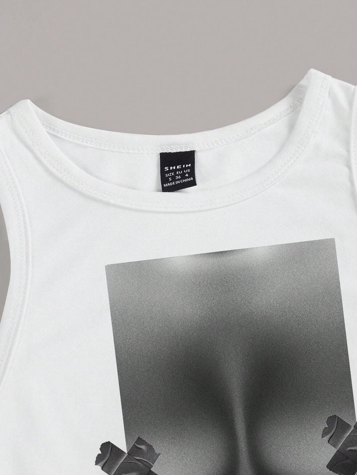 Top SHEIN, alb