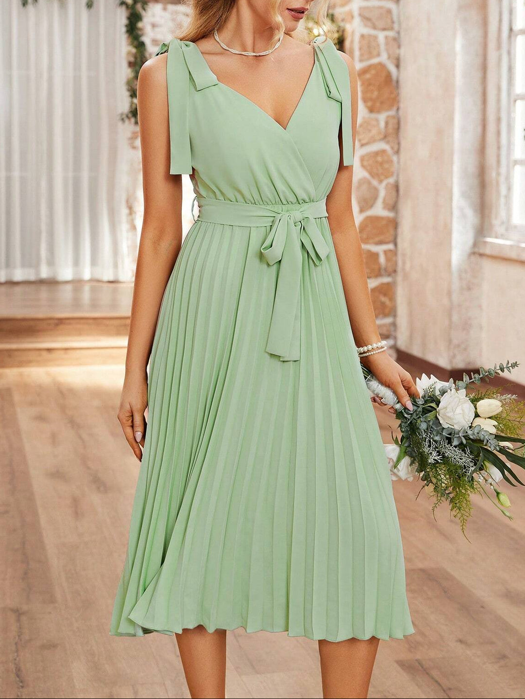 Rochie midi Shein, verde