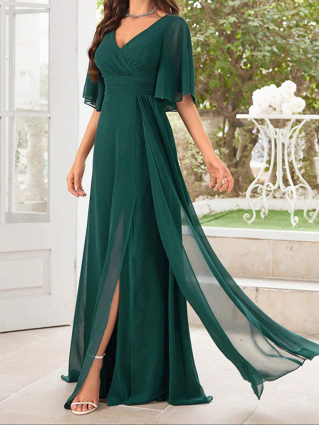 Rochie maxi SHEIN, verde