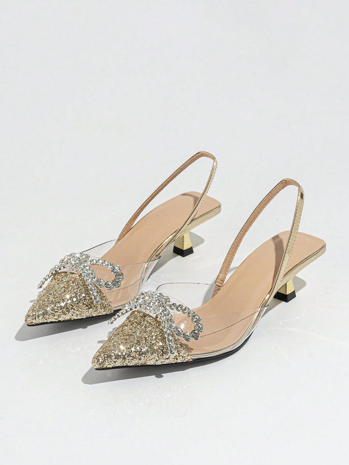 Pantofi cu toc SHEIN, auriu