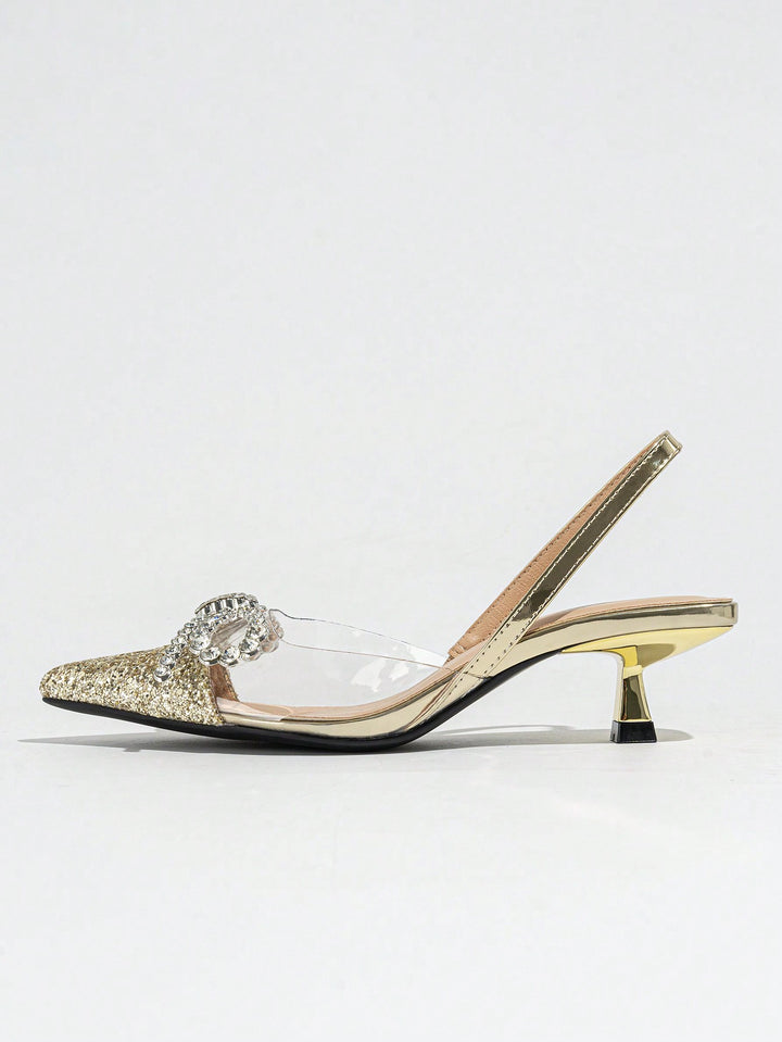 Pantofi cu toc SHEIN, auriu