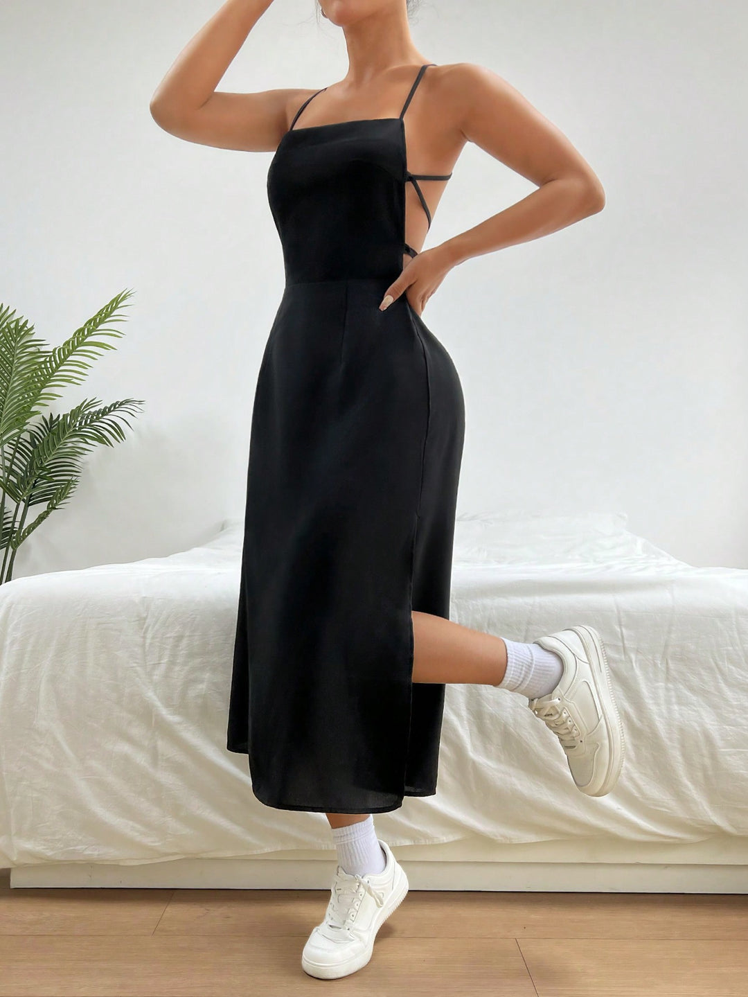 Rochie midi SHEIN, negru
