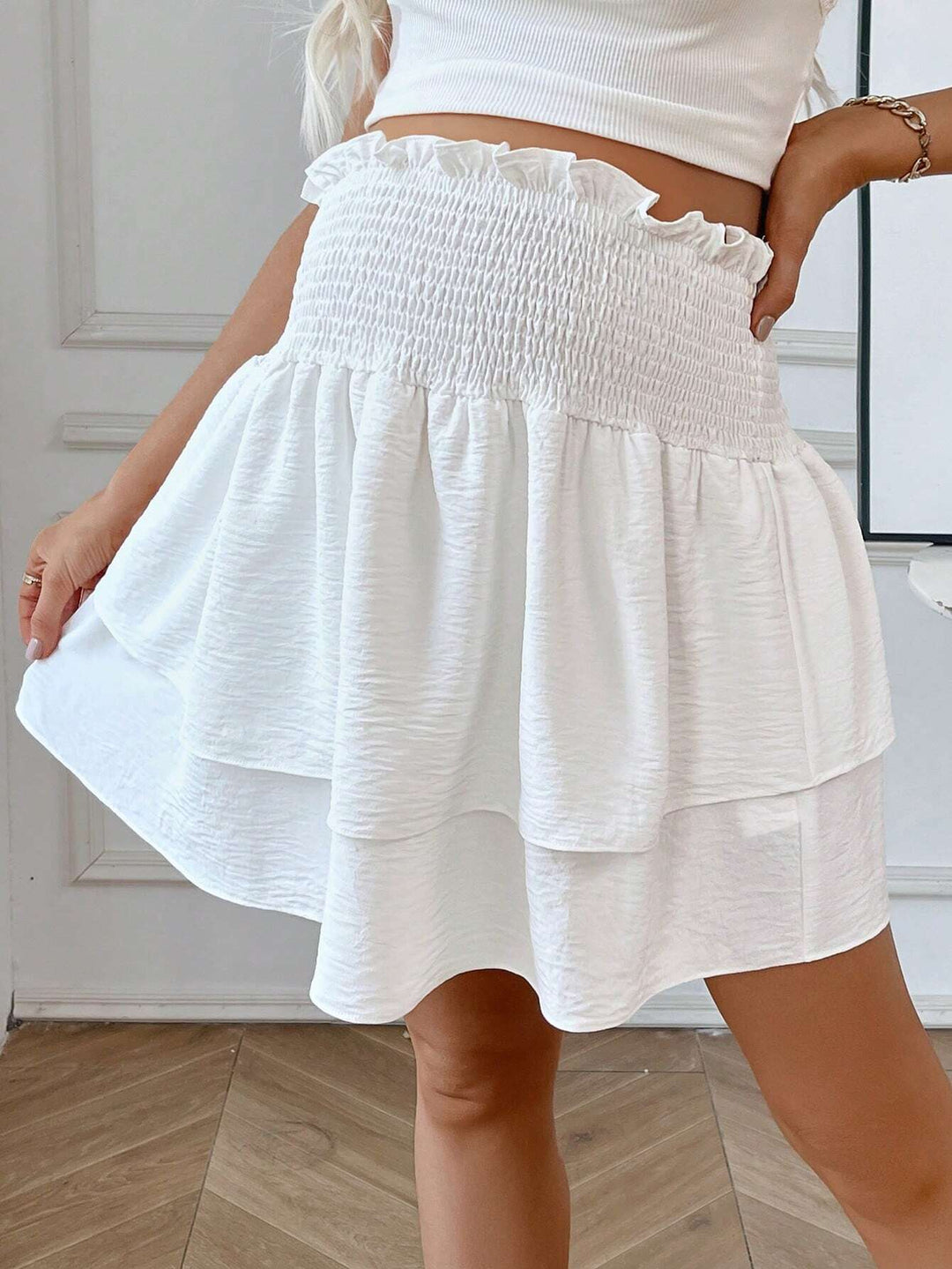 Fustă mini Shein, alb