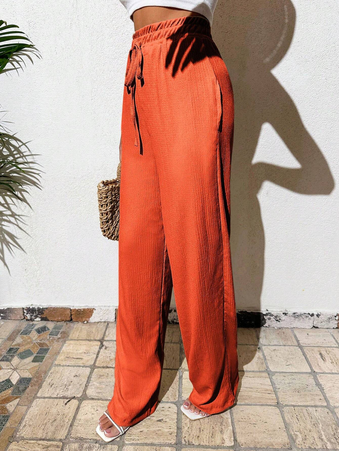 Pantaloni SHEIN, portocaliu