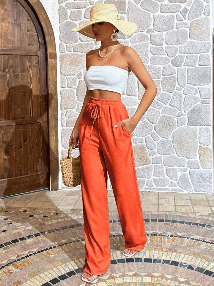 Pantaloni SHEIN, portocaliu