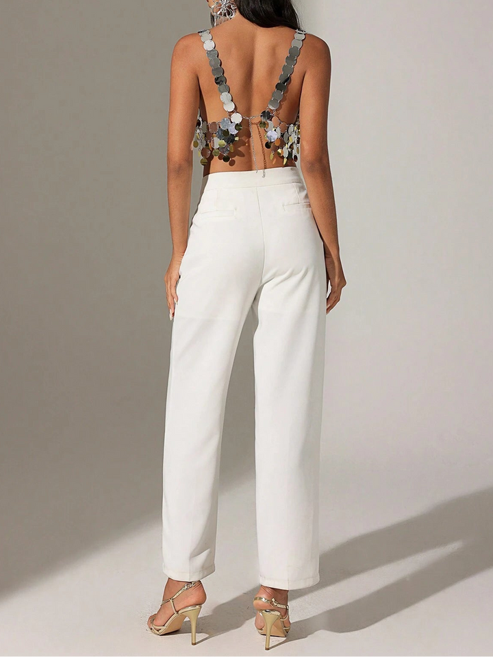 Top Shein, argintiu