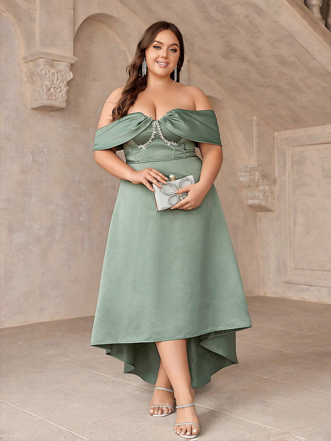 Rochie de ocazie SHEIN, verde