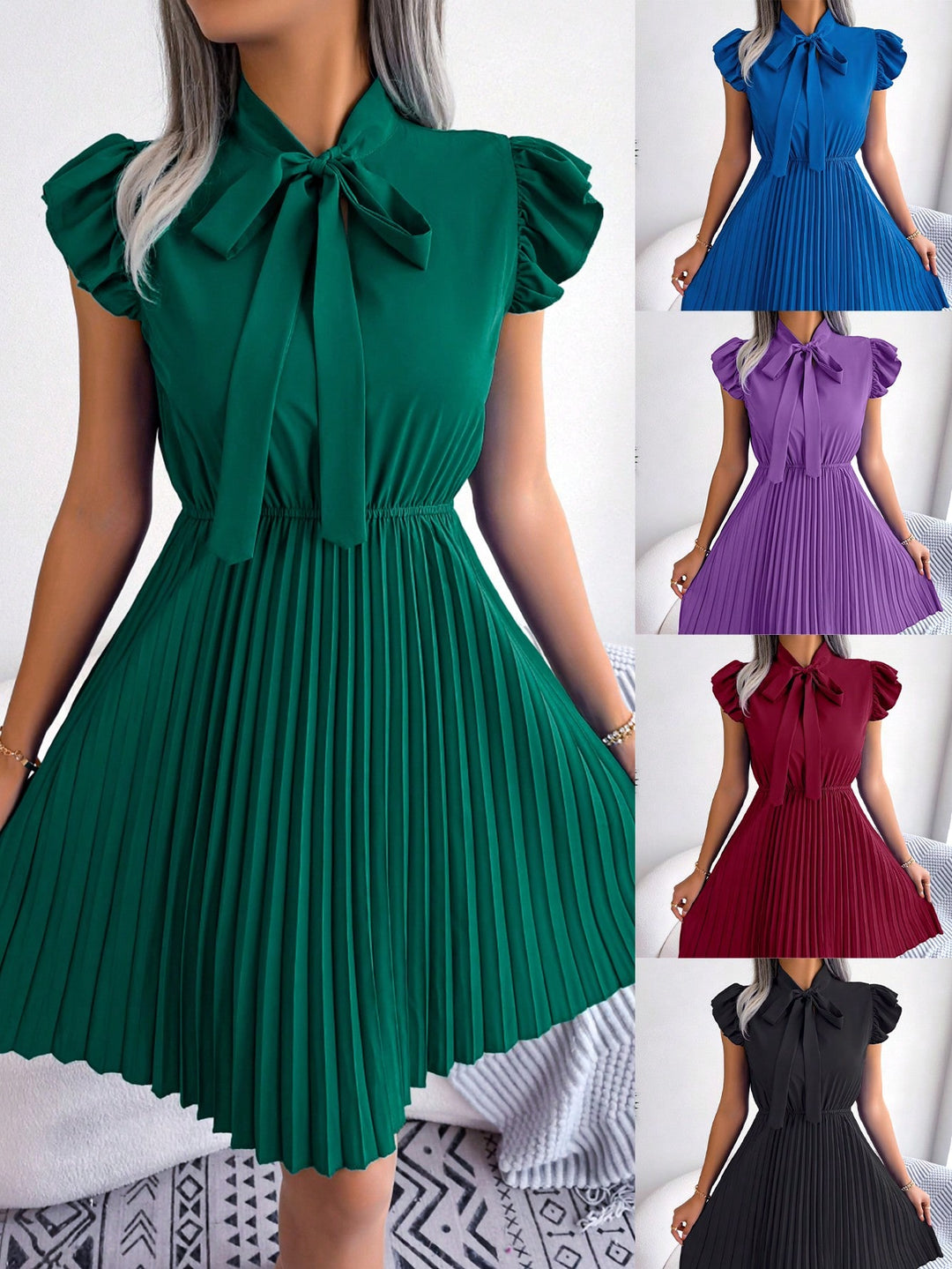 Rochie midi SHEIN, verde