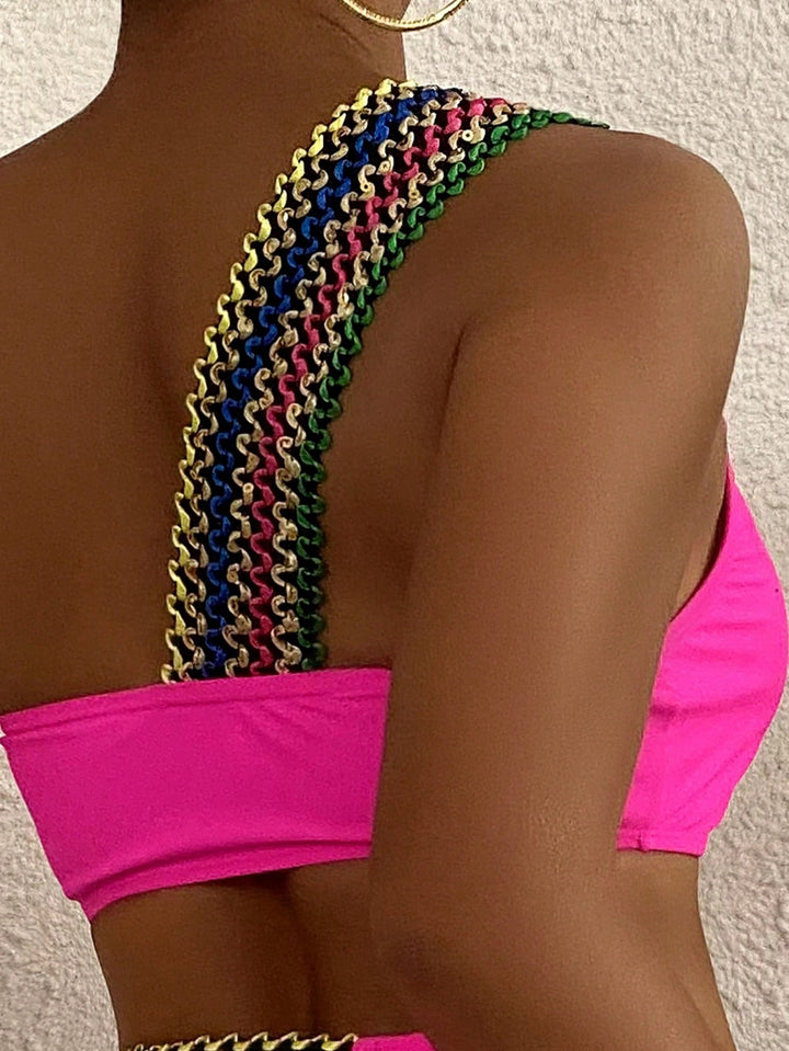 Costum de baie SHEIN, roz