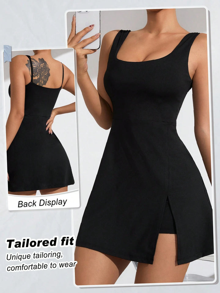 Set rochie și colanți SHEIN, negru