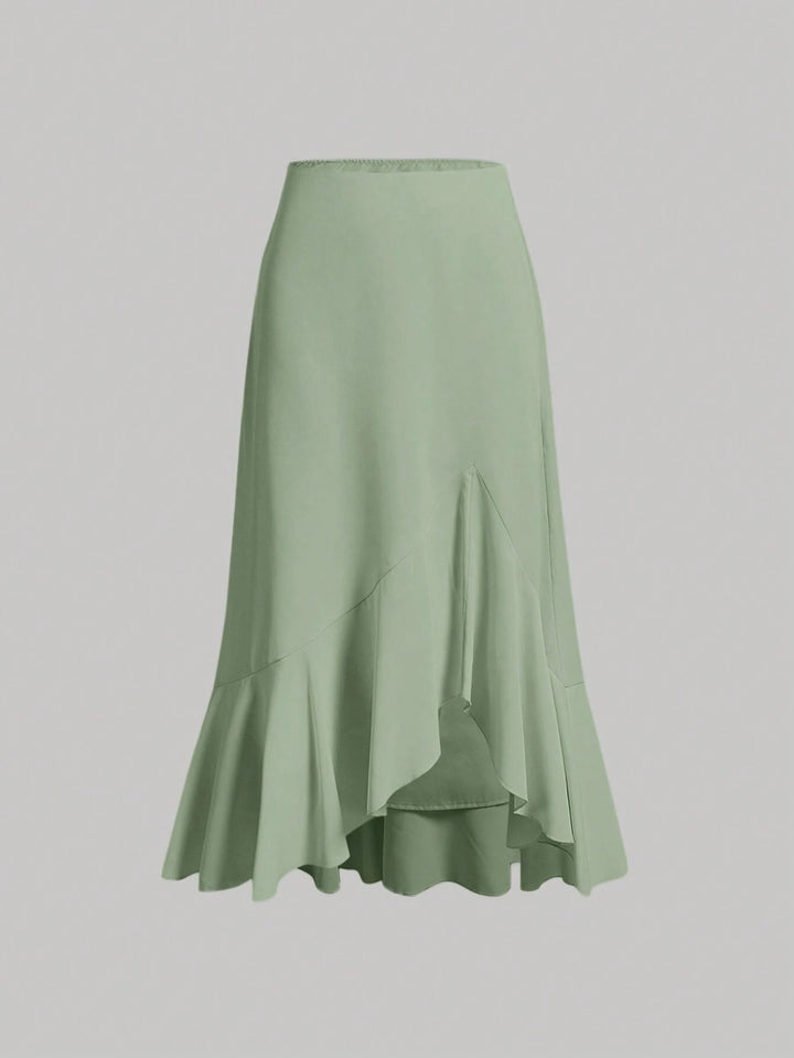 Fustă midi SHEIN, verde
