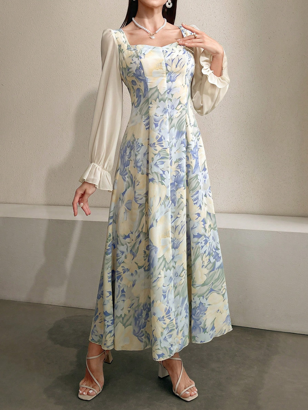 Rochie maxi SHEIN, albastru