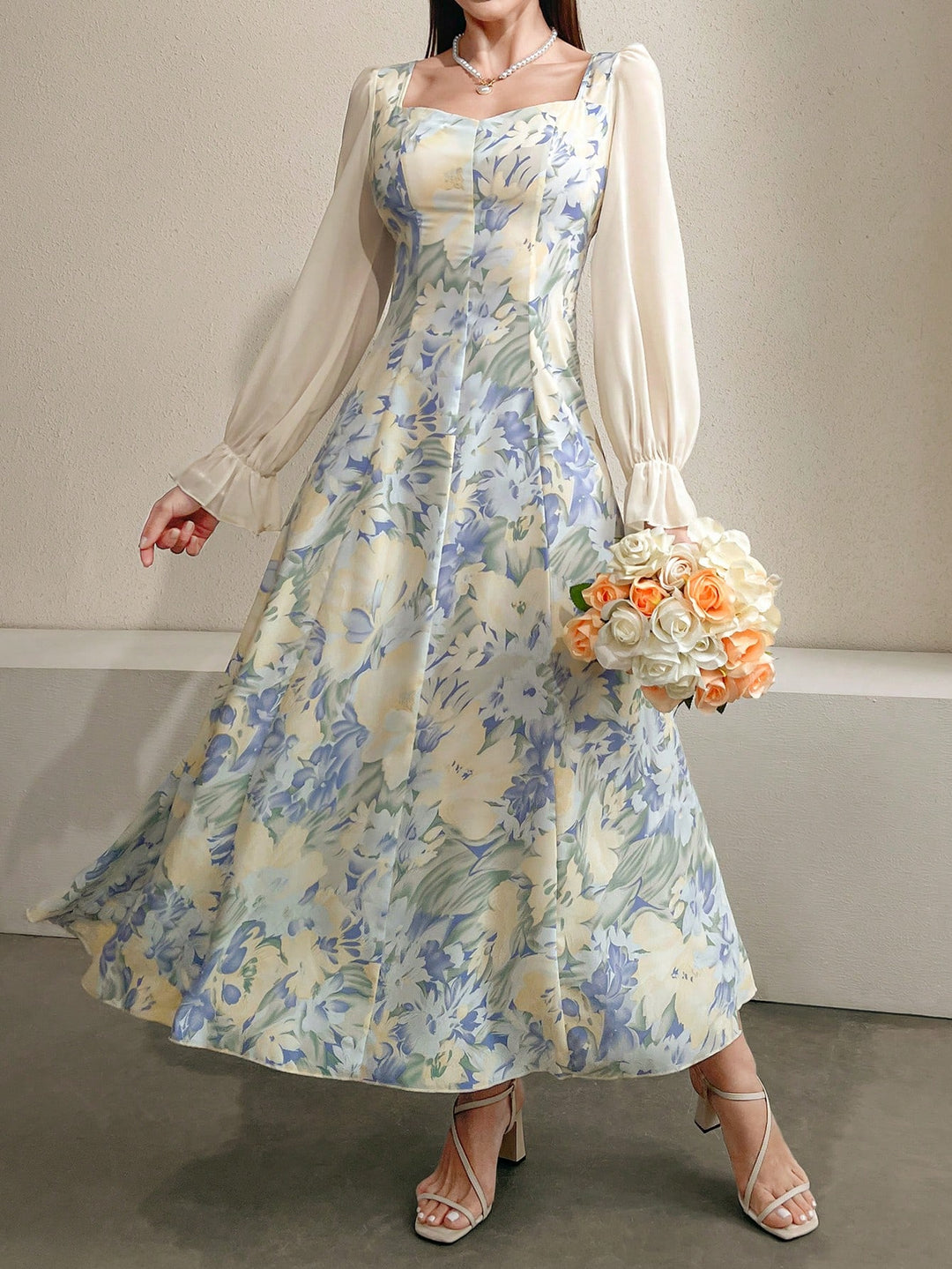 Rochie maxi SHEIN, albastru