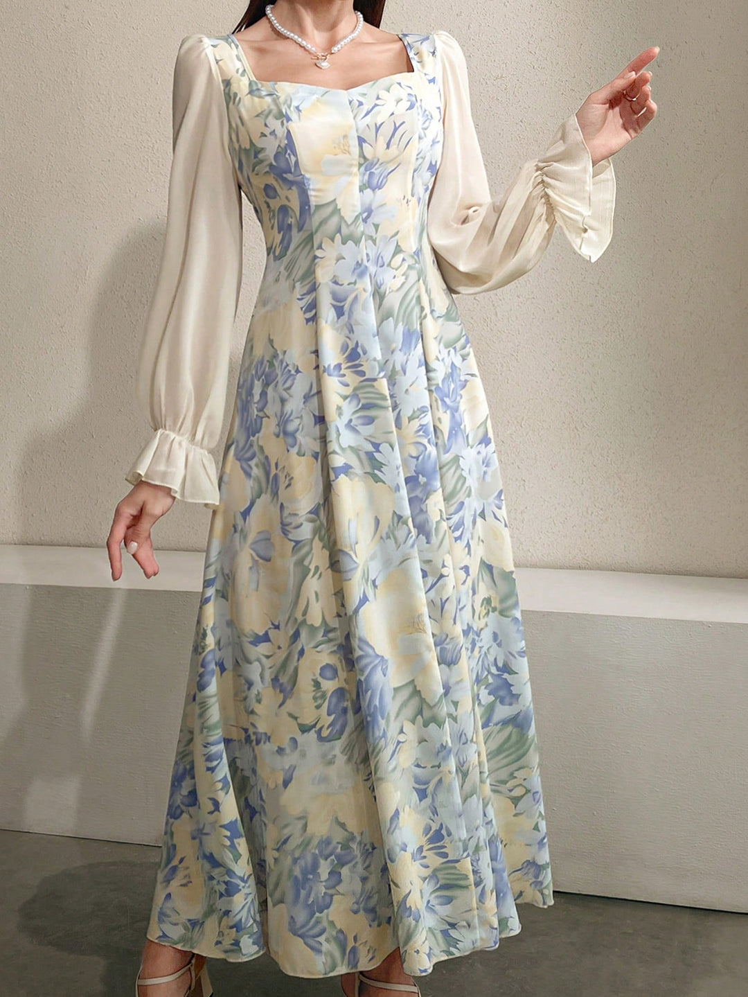 Rochie maxi SHEIN, albastru