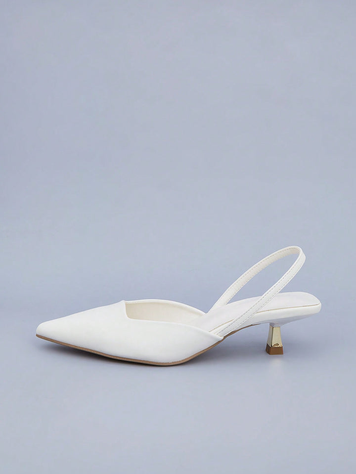 Pantofi cu toc SHEIN, alb