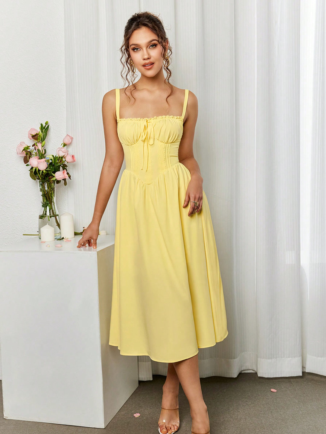 Rochie maxi SHEIN, galben