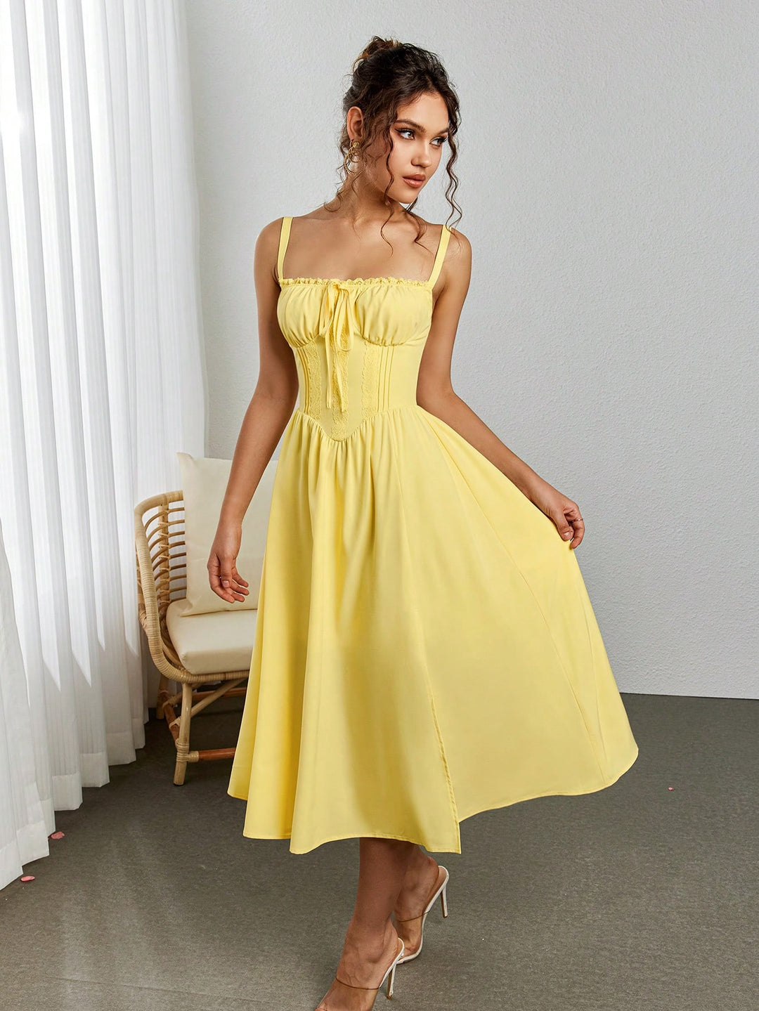 Rochie maxi SHEIN, galben