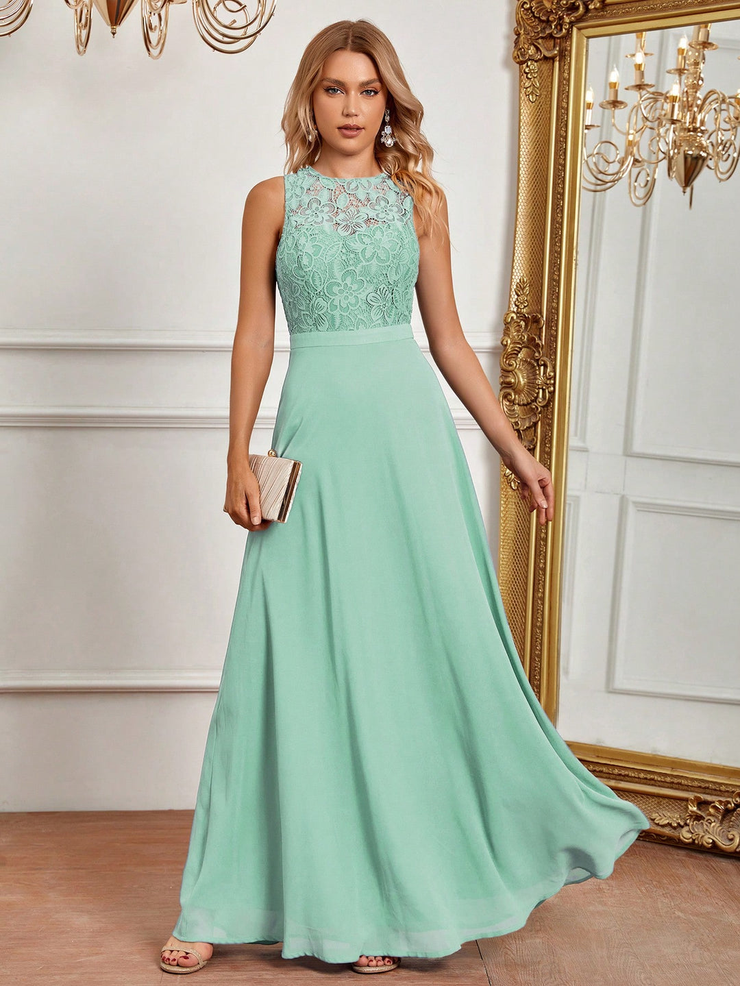 Rochie maxi SHEIN, verde