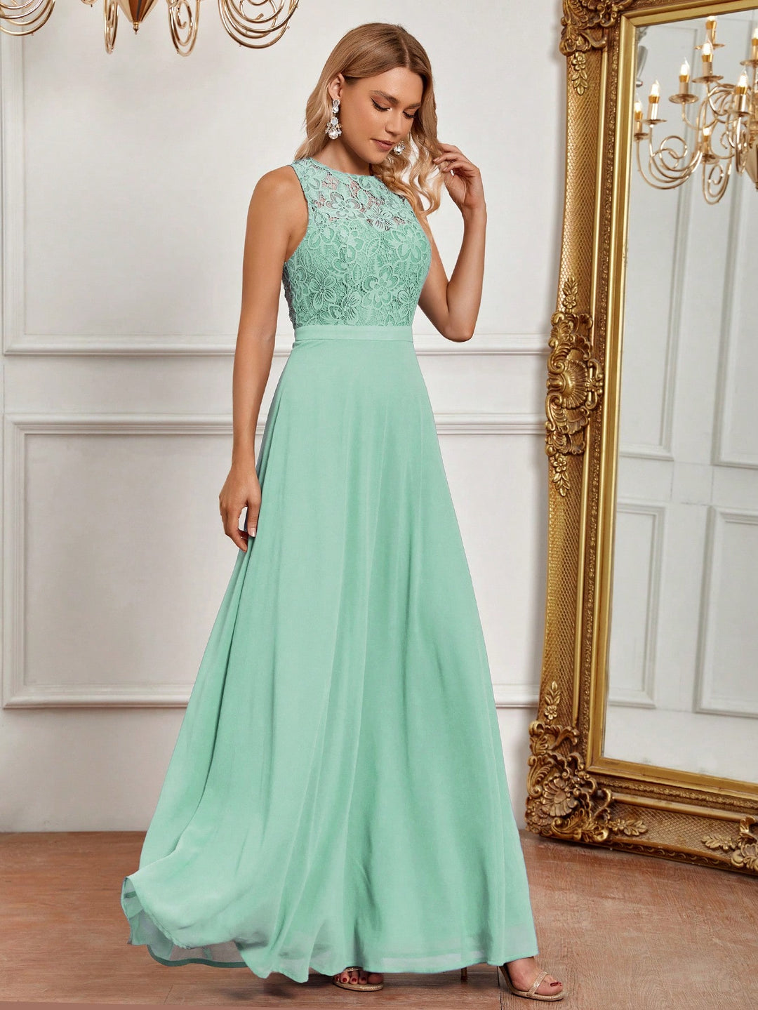 Rochie maxi SHEIN, verde