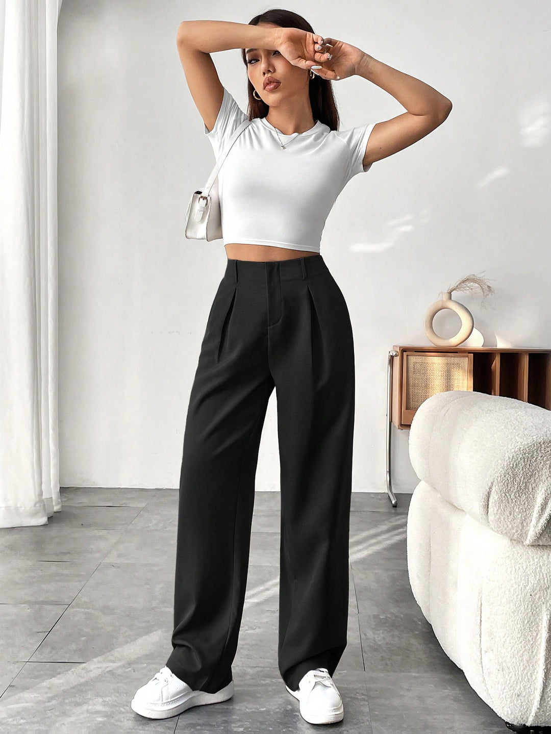 Pantaloni SHEIN, negru