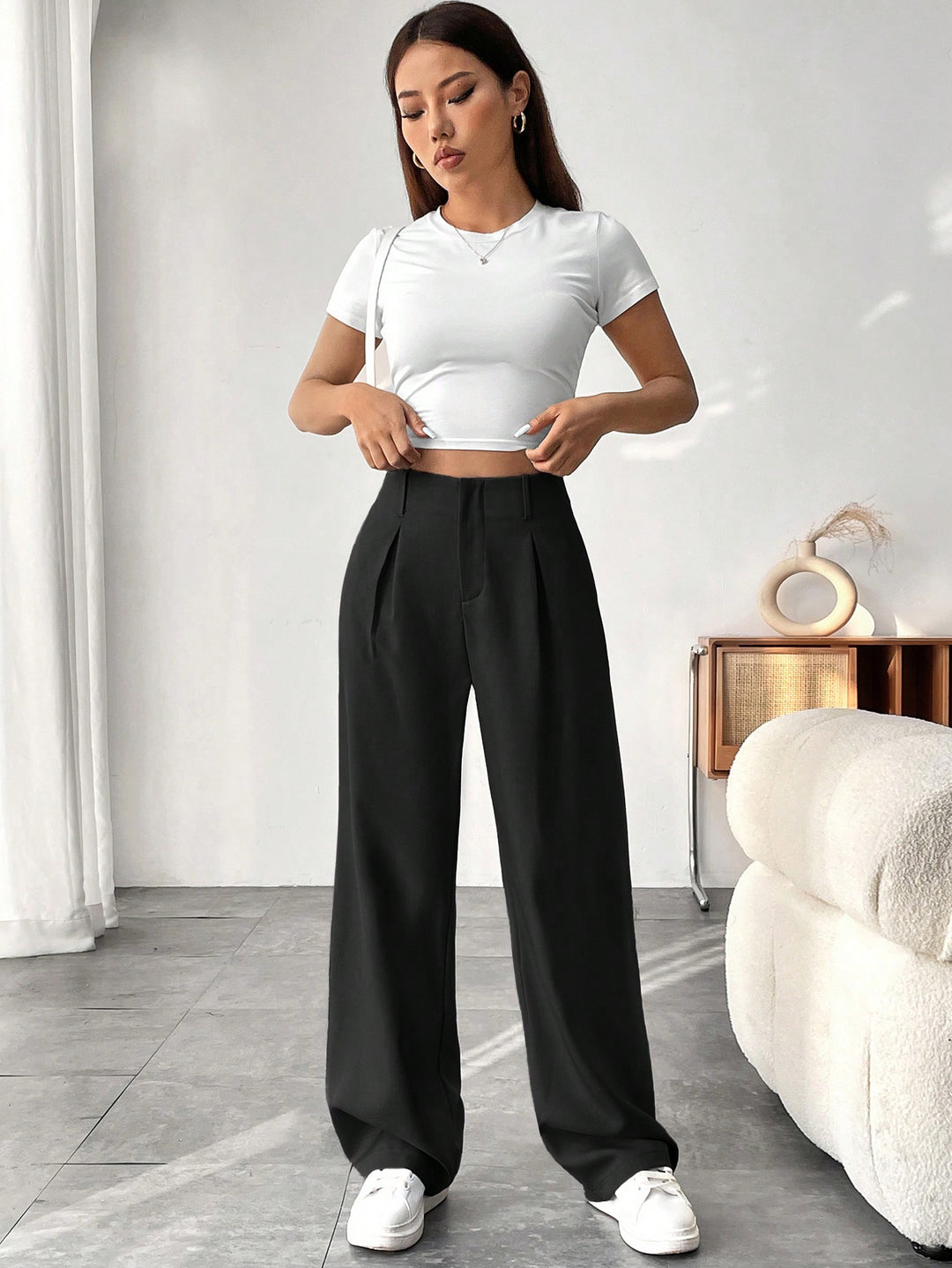 Pantaloni SHEIN, negru