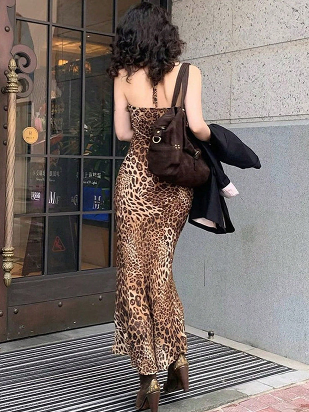 Rochie midi SHEIN, maro